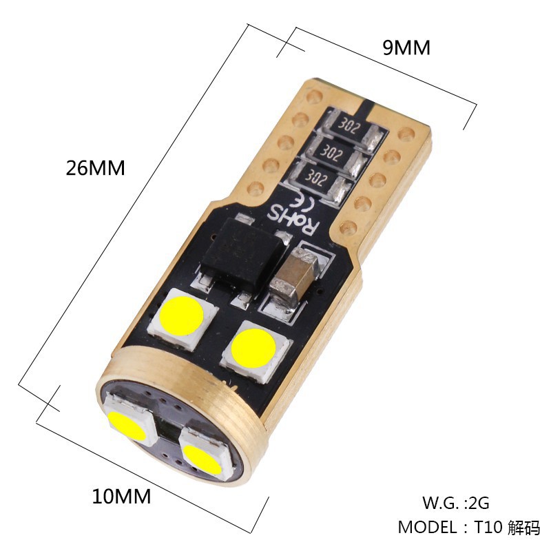 Đèn Led 6 Bóng 3030 Siêu Sáng T10 W5W Tiện Dụng