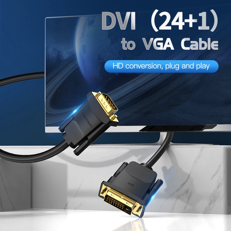 Dây Cáp Vention Chuyển Đổi Từ DVI Sang VGA DVI-D 24+1 1080P 60Hz