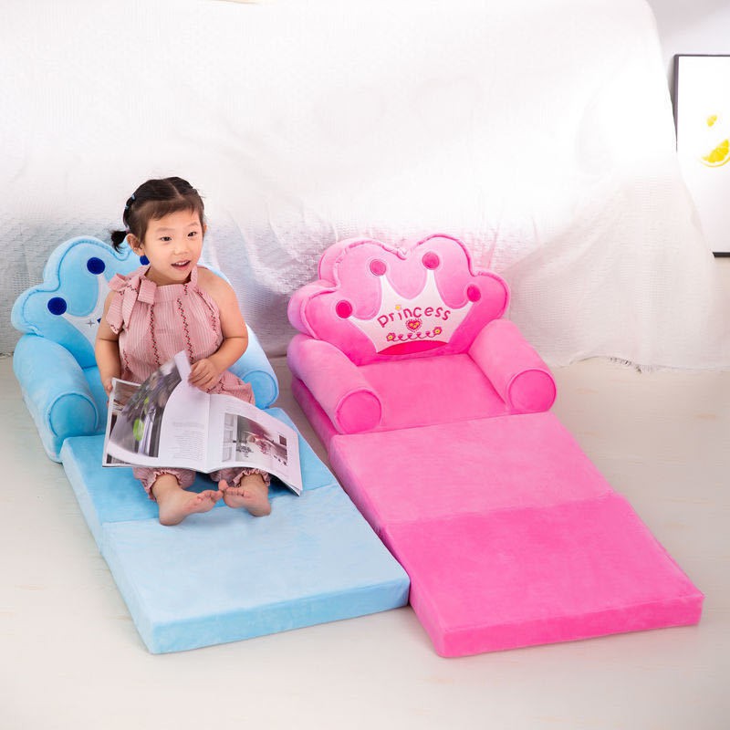 Ghế sofa trẻ em Pikachu dễ thương giường gấp hoạt hình cho bé trai và gái dành sơ sinh có thể tháo rời giặt được