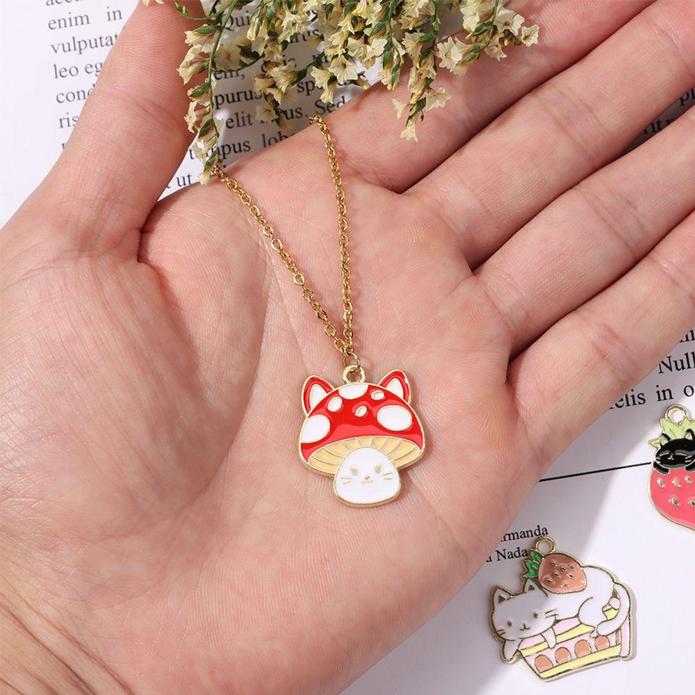 Mặt Dây Chuyền / Vòng Tay / Khuyên Tai Handmade Hình Cây Nấm Đỏ Dễ Thương