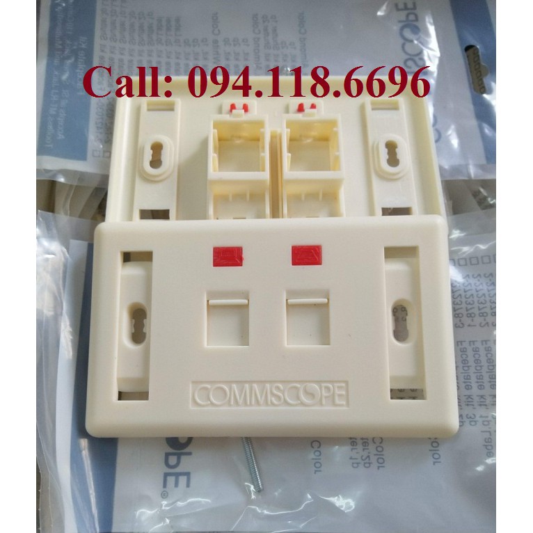 Mặt nạ outlet 2 cổng CommScope AMP