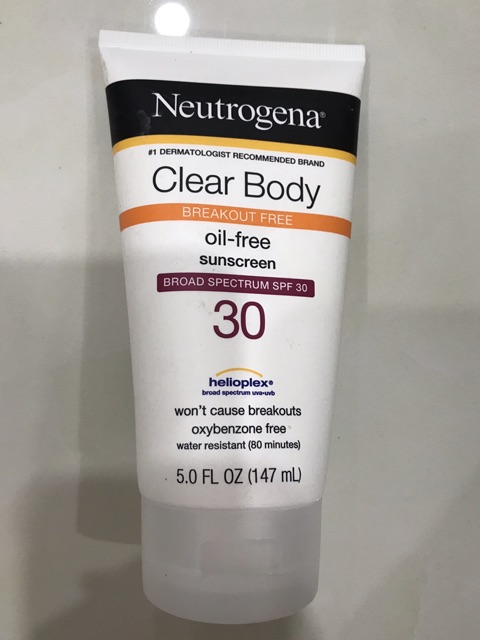 Xả kho nửa giá - Kem chống nắng Neutrogena Clear Body SPF 30 (147ml)