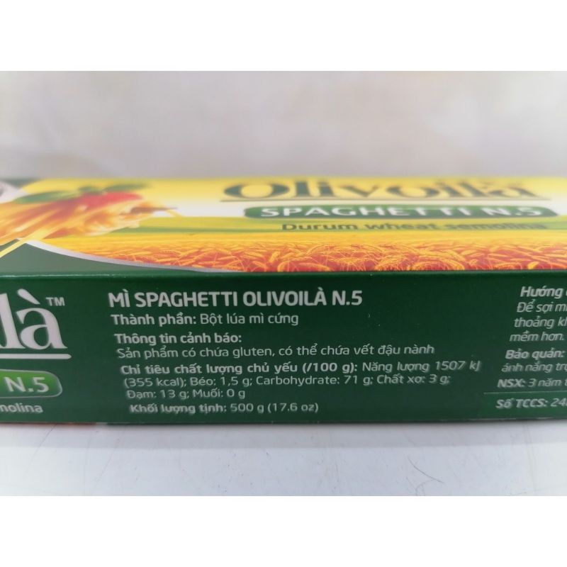 Mì Spaghetti Olivoila N.5 500g