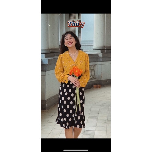 Chân váy đuôi cá vintage