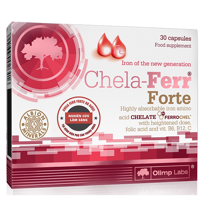 Combo Chela Calcium - Chela Ferr Forte - Bổ sung Canxi, Sắt, D3, C, B6, B12, Iron- Giúp mẹ khỏe, bé phát triển toàn diện