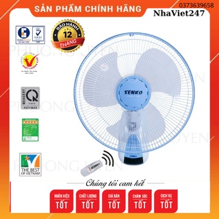 Quạt treo tường Senko TR1628-47W,(có điều khiển)-quạt bền,đẹp,chính hãng,giá rẻ-bảo hành 12 tháng