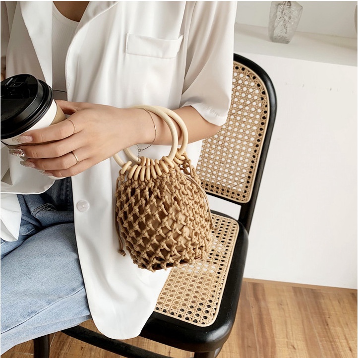 Túi cói xách tay thời trang đi biển dành cho bạn nữ