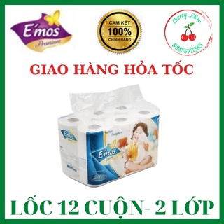 ☘Giấy vệ sinh E'MOS lốc 12 cuộn