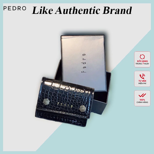 Ví Da Mini Nữ Cầm Tay Hai Khuy Pedro