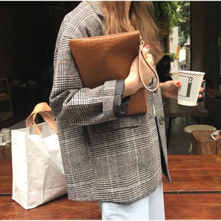 (ORDER) Áo blazer retro kẻ caro
