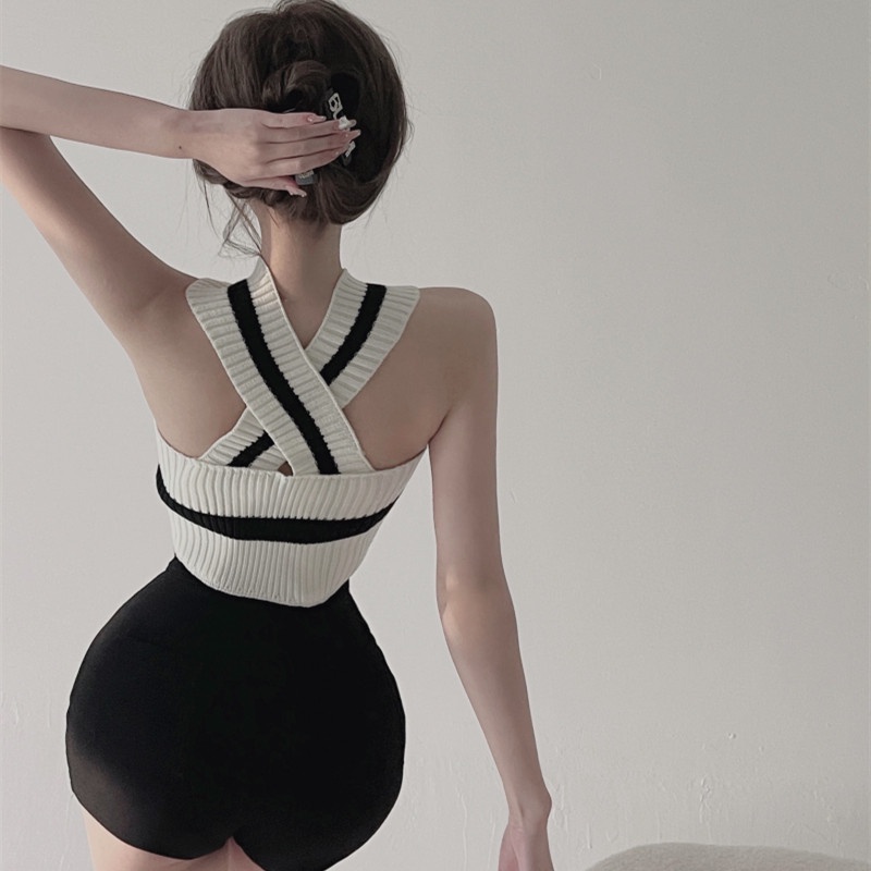 Áo Hai Dây Dệt Kim Thời Trang Mùa Hè Quyến Rũ Dễ Phối Đồ Cho Nữ