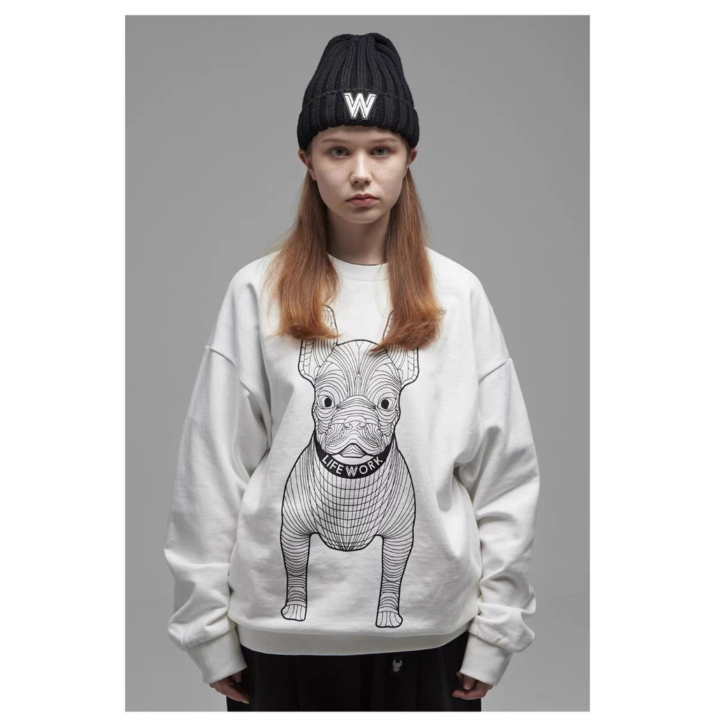 Áo Nỉ Sweater in hình cực đẹp chất  Áo sweater trắng đen nam nữ