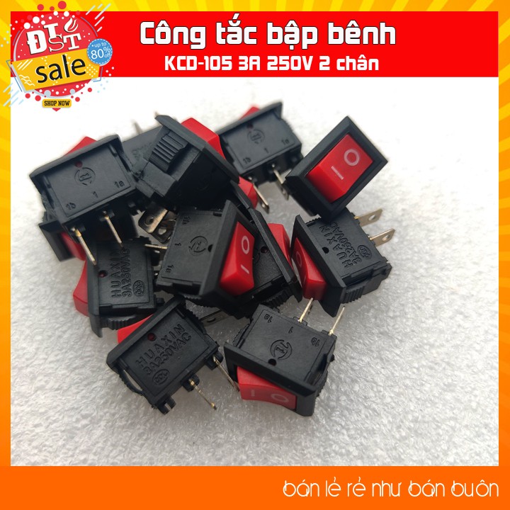 Công tắc bập bênh KCD-105 3A 250V 2 chân