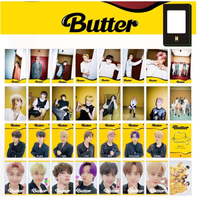 hộp ảnh BTS BUTTER VER và các thành viên nhóm bts butter ver