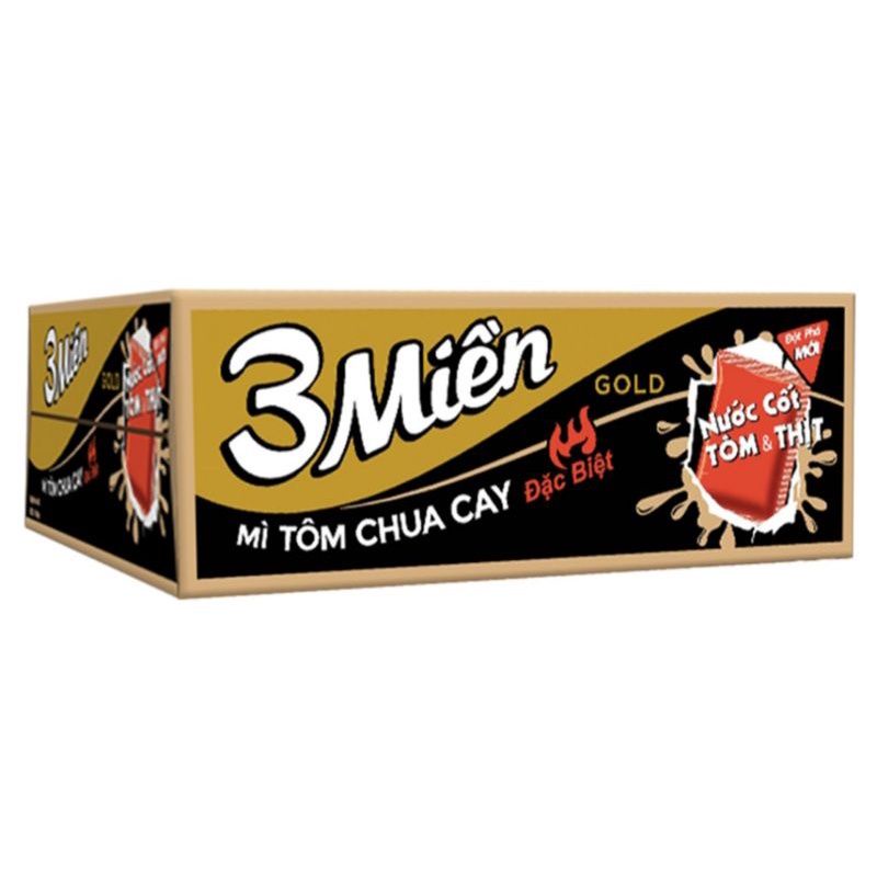 Thung Mì 3 Miền Gold vị Bò Rau Thơm 75g