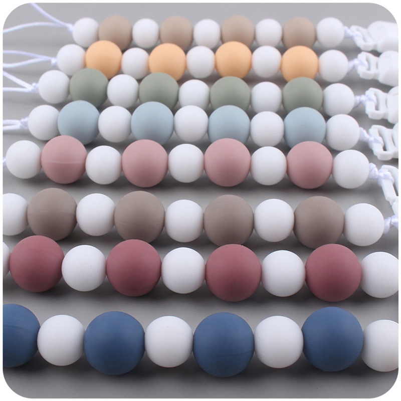 Giá Đỡ Núm Vú Giả Bằng Silicon Mềm Có Thể Gặm Răng Cho Bé Sơ Sinh