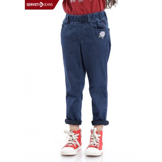 Quần jeans dài bé gái nữ bq102w232 genviet kid jeans