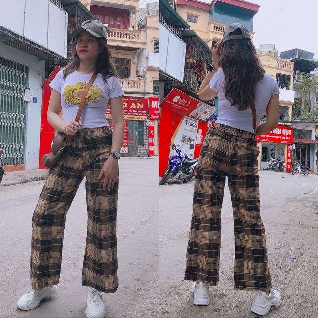 Quần kẻ karo xuông HSU1