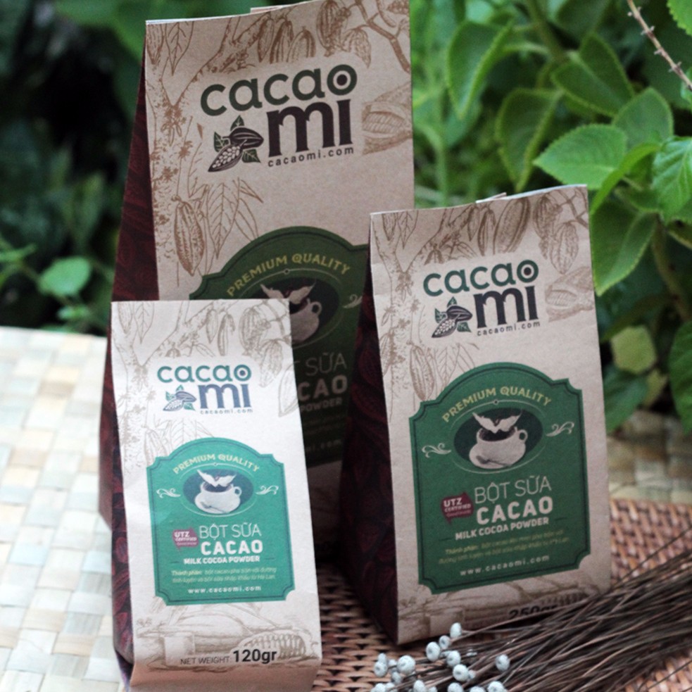 Bột ca cao sữa hòa tan 3in1 CacaoMi thức uống chocolate đậm vị cacao nguyên chất loại ngon xuất khẩu [120g/250g/500g]