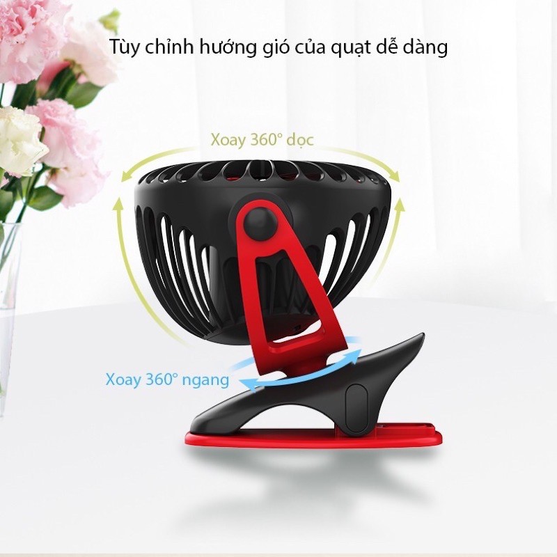 ( PIN ĐẾN 20H ) BẢO HÀNH ĐỔI MỚI 1 NĂM  Quạt tích điện mini - Quạt để bàn tích điện xoay 720 độ - MINH AN MART | BigBuy360 - bigbuy360.vn