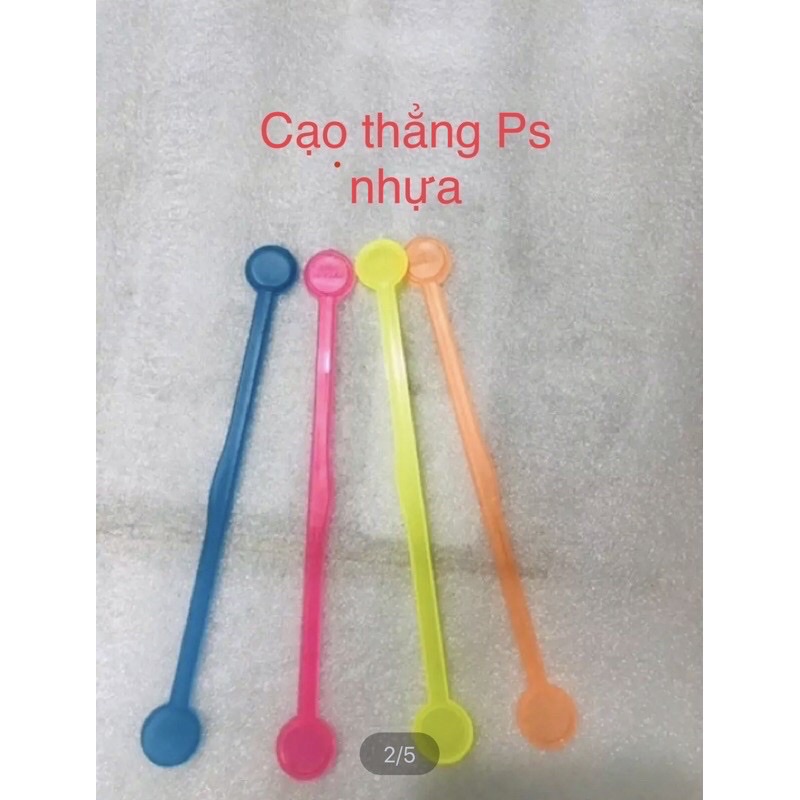 Sỉ _ 100 cây Cạo Lưỡi Thẳng Inoxx, NHựa Ps (Hình thật, dài 18cm)