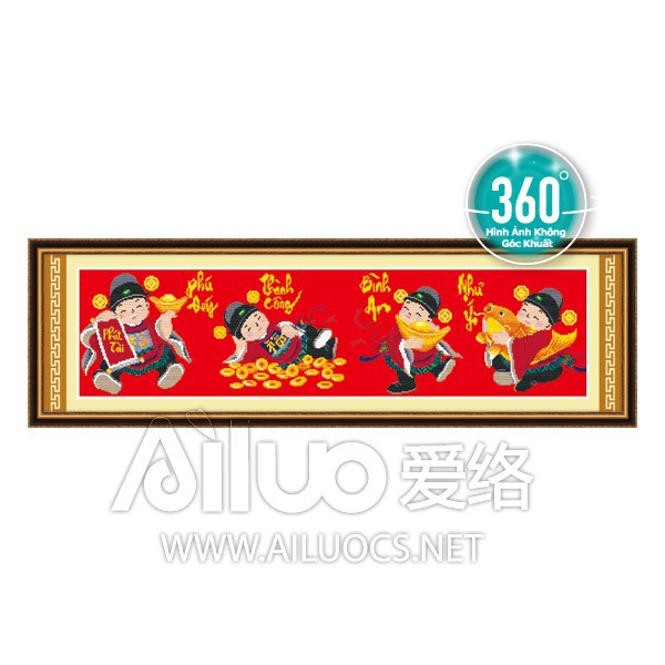 Tranh đính đá Thần tài 77229 (chưa đính)