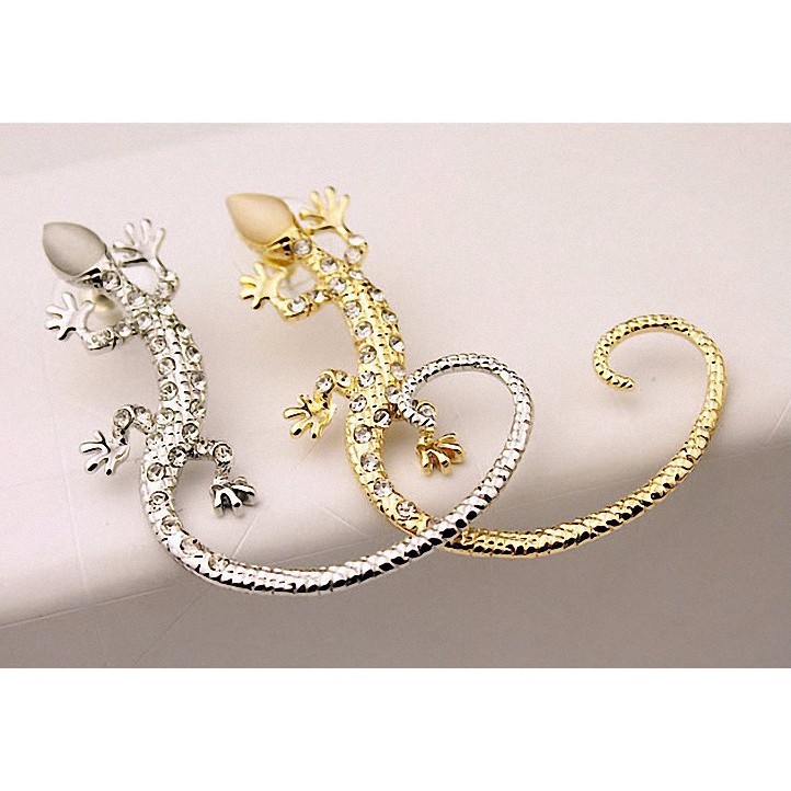 Khuyên tai thằn lằn đeo 1 bên cá tính BT57