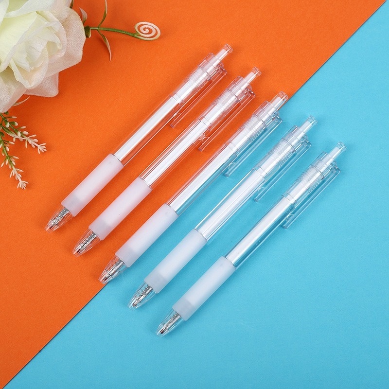 Bút Bi Mực Gel Trong Suốt Ngòi 0.5mm Dung Tích Lớn
