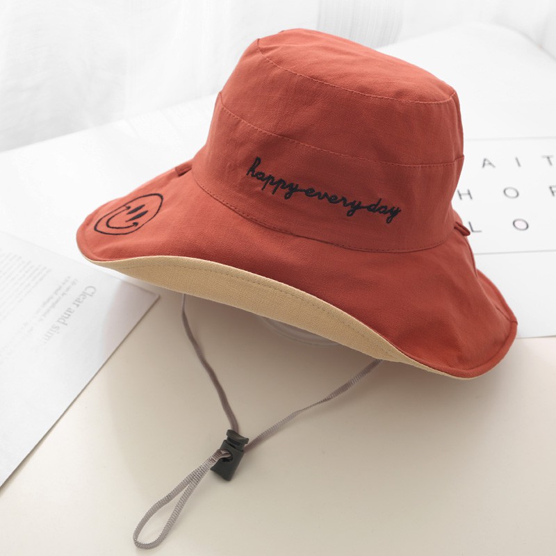 Mũ Bucket Chống Nắng Phong Cách Hàn Quốc Cho Bé Gái