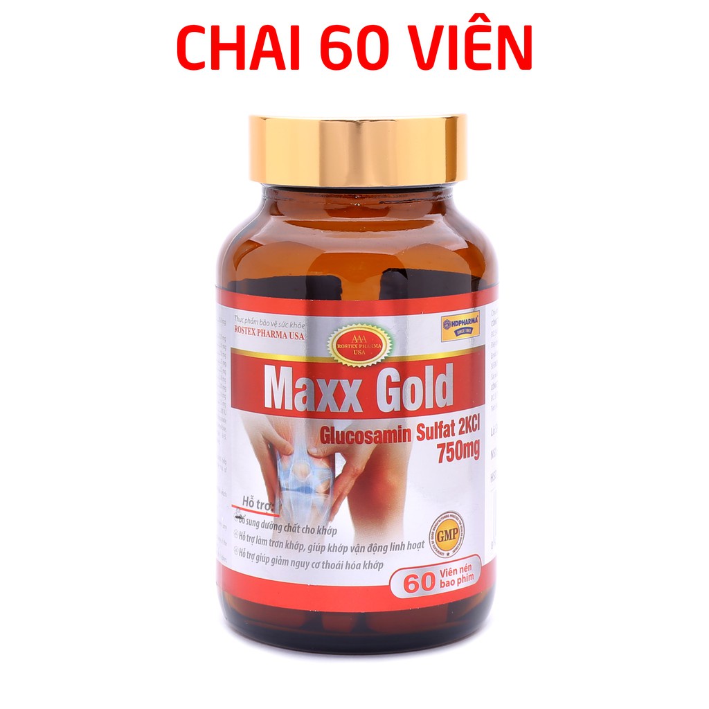 Viên Xương Khớp Maxx Gold Glucosamine giảm đau nhức xương khớp - 60 viên [Maxx Gold Đỏ]