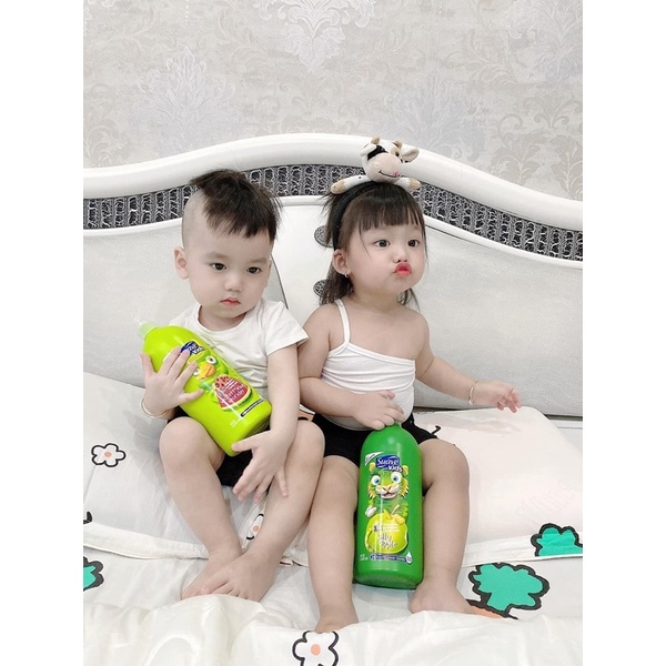 Sữa tắm gội cho bé 3in1 Suave Kids hương Táo Dưa Hấu Chai To 1,18 Lít