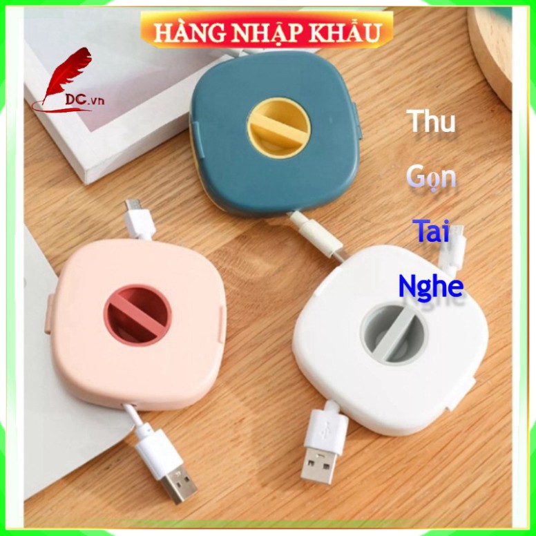 Hộp Đựng Cuốn Tai Nghe Dây Cáp Đa Năng / Dụng Cụ Thu Gọn Dây Sạc Kê Điện Thoại Xem Phim - giadung_tongkho_hn