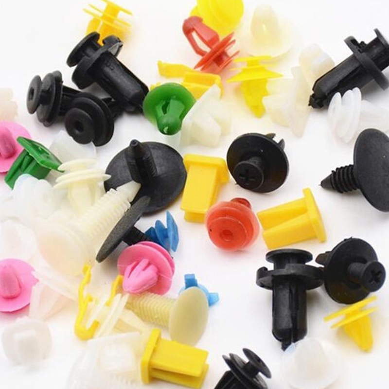 FENDER Set 50/100 Đinh Tán Bằng Nhựa Cho Xe Hơi