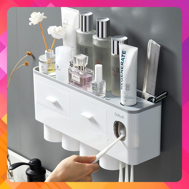 Kệ nhả kem đánh răng 4 cốc Ecoco