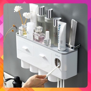 Kệ nhả kem đánh răng 4 cốc Ecoco