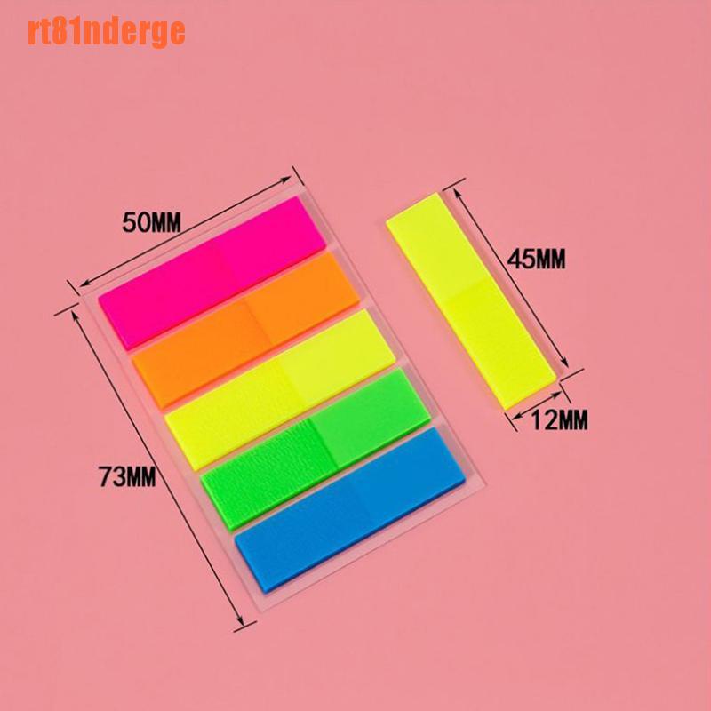 Set 100 Tờ Giấy Ghi Chú Tự Dính Màu Dạ Quang