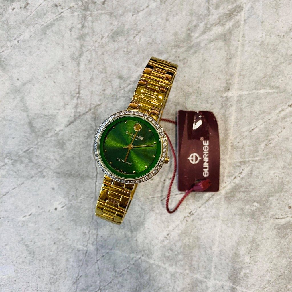Đồng hồ Sunrise nữ chính hãng Nhật Bản L9949AA.G.XL - kính saphire chống trầy - Đá S