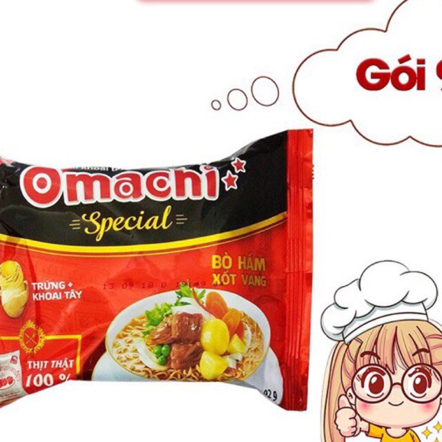 Mì Khoai Tây Omachi Special Bò Hầm Xốt Gói x 92 g