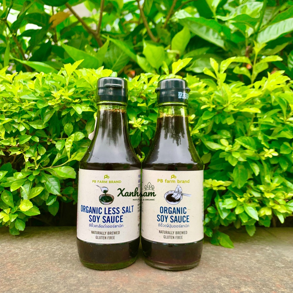 Nước Tương Hữu Cơ Ít Muối 200ml PB Farm - XanhSam