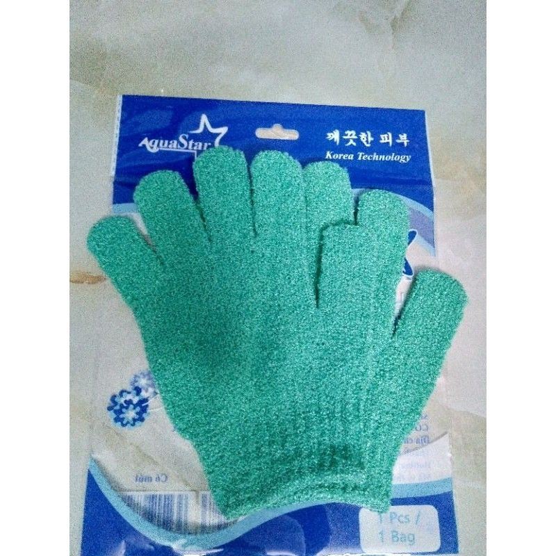 Găng tay bọt biển tắm tẩy tế bào chết AquaStar