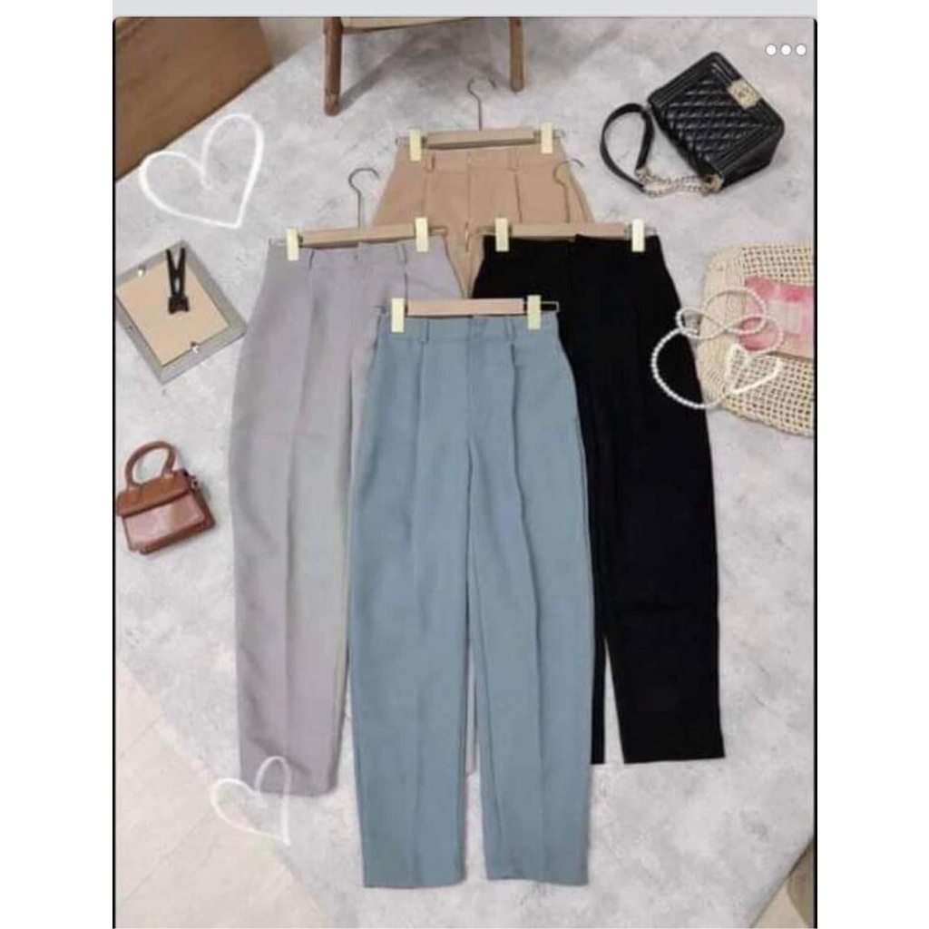 Quần baggy cạp cao siêu xinh  thời trang Banamo Fashion 831