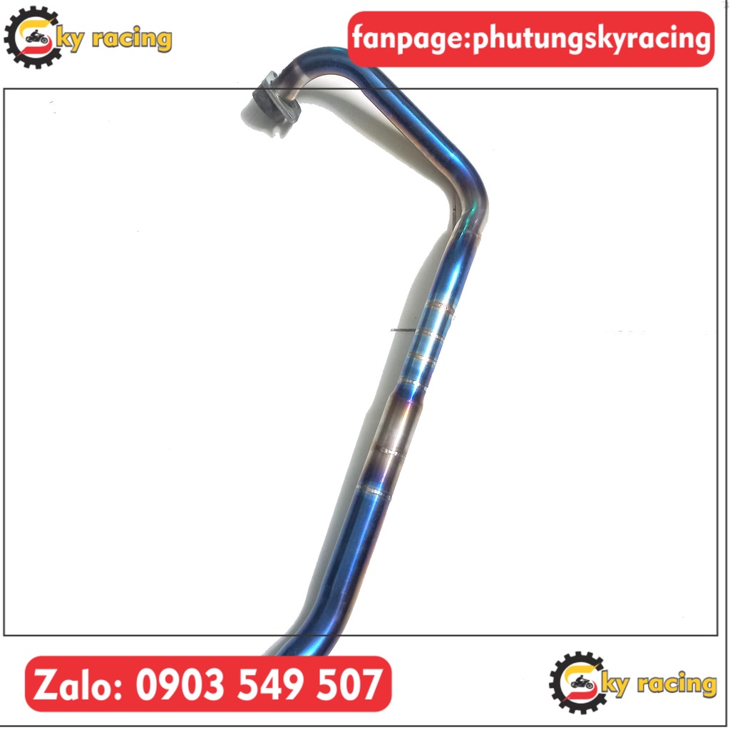 Cổ pô inox 304 lên màu dành cho xe Raider xang cơ