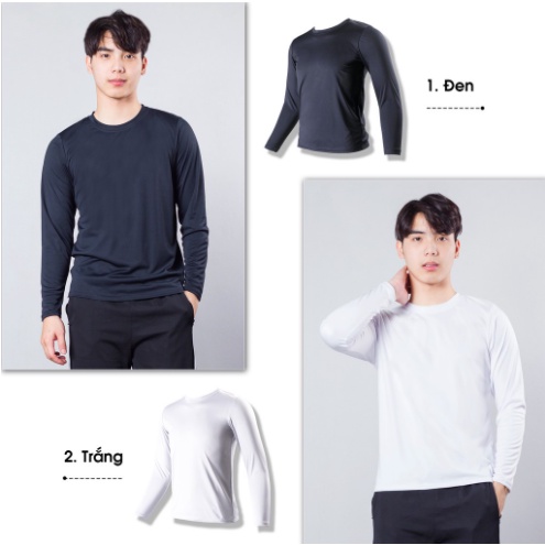 Áo thun dài tay nam, co dãn tốt, chông nhăn bai xù, chất liệu thun lạnh.