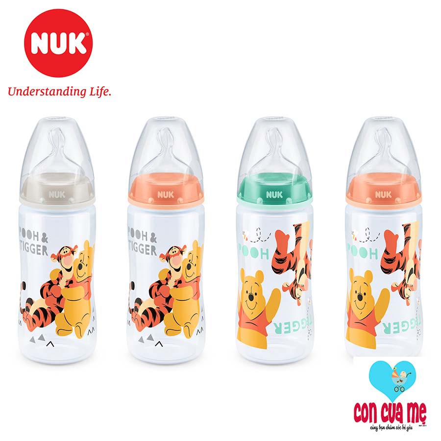 [Chính hãng có tem PP] Bình sữa NUK PP Disney Mickey 150-300ml núm ti Silicone
