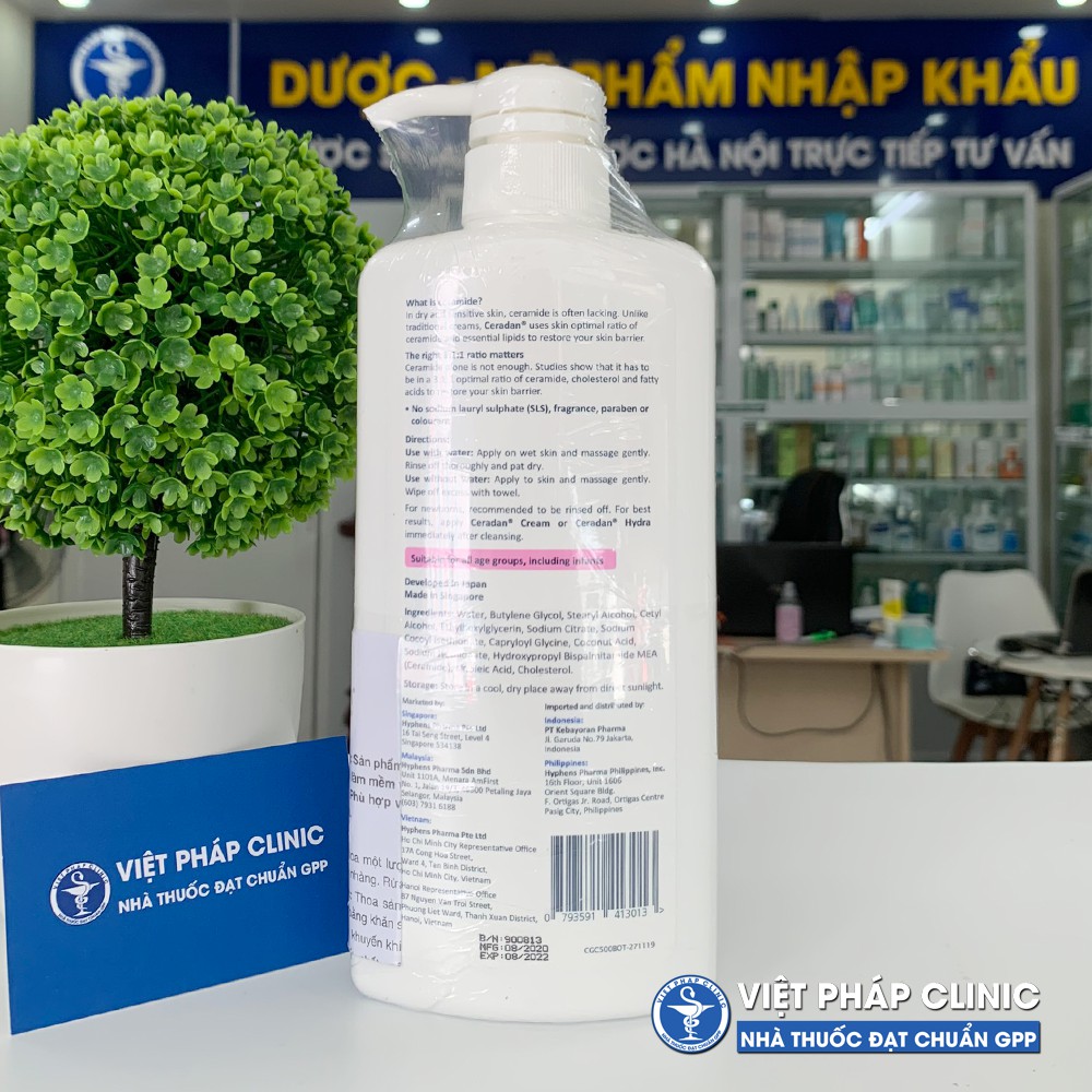Gel Tắm Khô Bảo Vệ Da, Dịu Nhẹ Cho Trẻ Nhỏ Và Người Lớn CERADAN GENTLE CLEANSER