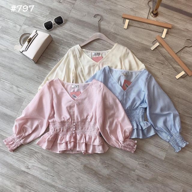 Áo peplum bo eo dễ thương