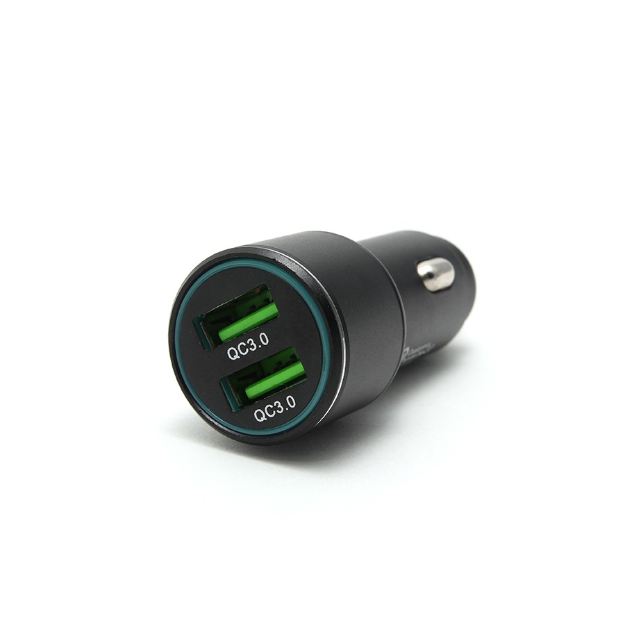 Tẩu Sạc Nhanh QC3.0 2 Cổng USB CIND C75 Màu Đen Nhập Khẩu Chính Hãng