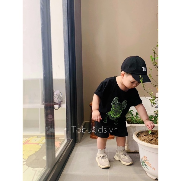 Áo Thun, Áo Phông Tay Lỡ Bé Trai Bé Gái Unisex Hình Chó Phong Cách Hàn Quốc Cotton Hàn Quốc Tobukids.vn