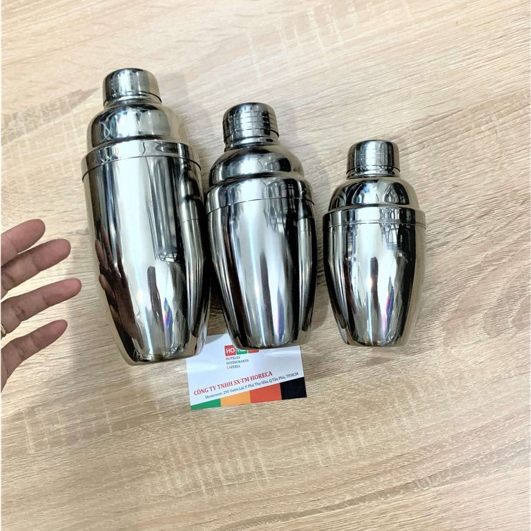 BÌNH LẮC RƯỢU (Cocktail Shaker), Dụng cụ pha rượu Inox không rỉ - nhiều kích thước