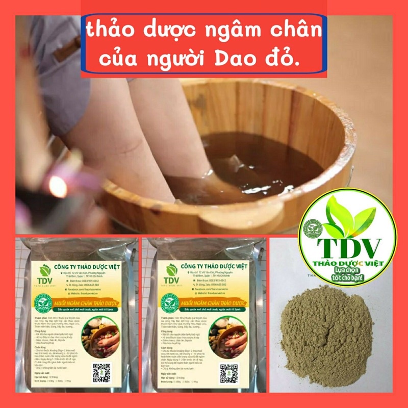 Bột ngâm chân thảo dược người Dao 1kg - Hàng công ty Thảo Dược Việt